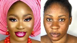nigerian bridal makeup and gele