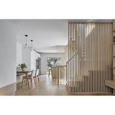 Free Standing Slat Wall Natural Oak