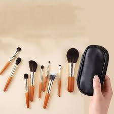 9 mini makeup brush set portable travel