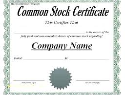 Best Stock Certificate Template Word Lovely Share Corporate