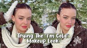 trying the i m cold makeup look