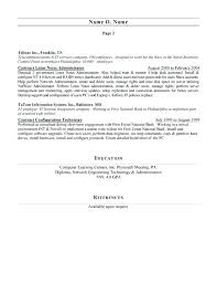 Network Admin Resume Sample Network Administrator Resume Page 1
