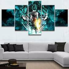 Pyradecor seaside extra large canvas prints wall art ocean sea beach landscape pictures paintings for bathroom home decorations 5 piece modern stretched seascape artwork xl 4.7 out of 5 stars 97 $99.99 $ 99. Dragon Ball Z Anime Cartoon Framed 5 Piece Canvas Wall Art Painting Wallpaper Po Ebay