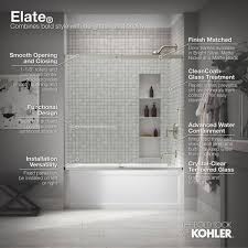 Kohler Elate K 707615 8l Mx Matte Nickel Tall 75 1 2 H Sliding Shower Door With 5 16 Thick Glass
