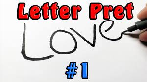 Probeer eens het wit papier eerst helemaal een kleur te geven als. Letter Tekenen Maak Van Letters Een Cartoon Tekening Love Youtube