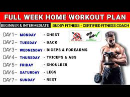 Full Week Workout Plan At Home With