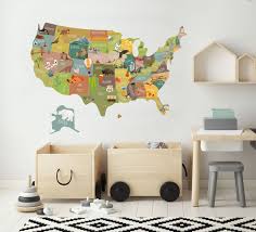 Map Wall Decal Sticker For Kids Room