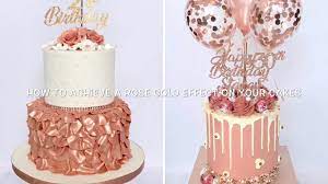 rose gold effect on your cakes