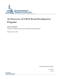 An Overview Of Usda Rural Development Programs
