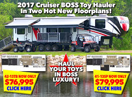 cruiser boss toy hauler fifth wheels
