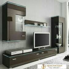Kabinet dapur, kabinet tv dan wardrobe. Rak Tv Gantung Ruang Keluarga Mewah Rumah Ide Ruang Keluarga