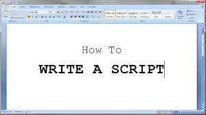 How To Write A Short Script Youtube