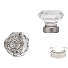 Clear Old Town Glass Cabinet Knob 1 1