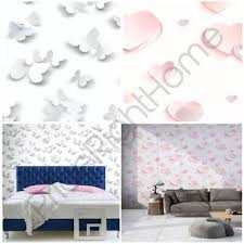 3d Glitter Hearts Erflies Wallpaper