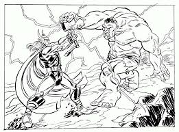 Hulk y sus villanos para colorear. Thor Vs Hulk Coloring Pages Xcolorings Com