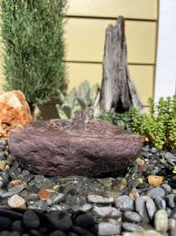 Polished Rock Water Fountain Bird Bath