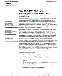 s p 500 esg index options