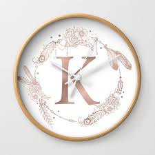 Initial Monogram Wall Clock