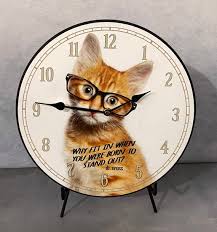 Cat Wall Clock 8 Sizes To Choose Made