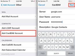 sync gmail google contacts with ios
