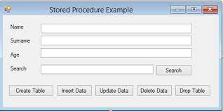 using sql d procedures with vb net