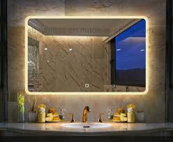 Modern Home Multifunction Smart Bathroom Mirror With Led Light China Led Light Bathroom Mirror Lighted Mirror Made In China Com
