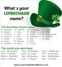 what s your leprechaun name a fun st