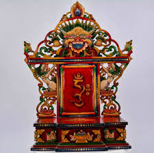 wooden buddhist altar tibetan crafts