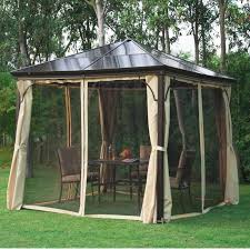 outsunny 3x3m gazebo with mosquito net