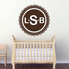Monogram Wall Decal Initial Stickers