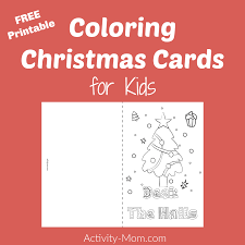 printable coloring christmas cards for