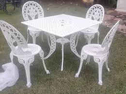 Paint Coated Cast Aluminum Chair Set