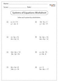 Of Equations Worksheets Math Monks