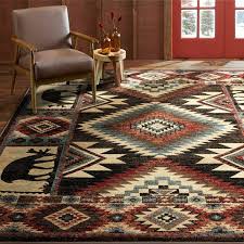 southwest area rug wildlife rustic