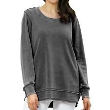 Details About Green Tea Womens Comfy Oversized Mineral Wash Top Black Assorted Sizes New