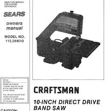 craftsman model 113 244510 bandsaw what