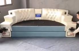rexin 4 seater round sofa bed at rs