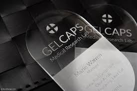 Oval Laser Engraved Clear Acrylic Template Business Card