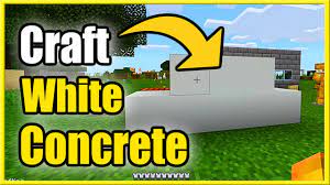 how to make white concrete in minecraft