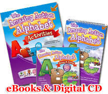 Amazing Action Alphabet Flip Chart Cd Activities Book Ebooks Digital Cd