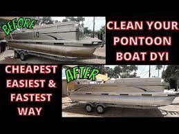 to clean a pontoon boat aluminum diy