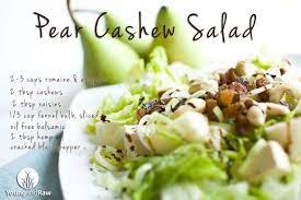 Pear Cashew Salad Raw Food Recipes