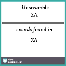 unscramble za unscrambled 1 words