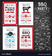 Barbecue Party Invitation Bbq Template Menu Design