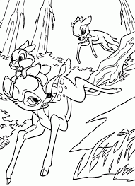 Free printable coloring pages for kids. Bambi Thumper Flower Coloring Home