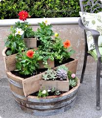 Recycled Wine Barrel Planter