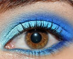 fun makeup clear sky blue