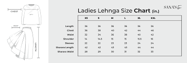 Ladies Size Chart Sanas