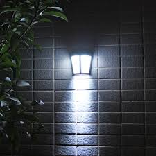 Eeekit 2 1 Pack Solar Power Led Lights Outdoor Waterproof Wall Lamp Wall Mounted Solar Lights Solar Night Security Lamps For Front Door Outside Wall Back Yard Garage Garden Fence Driveway