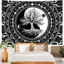 Yin Yang Tree Of Life Tapestry